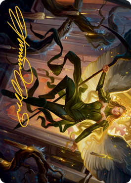 Sigarda, Champion of Light Art Card (Gold-Stamped Signature) [Innistrad: Midnight Hunt Art Series]-1