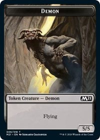Demon // Soldier Double-Sided Token [Core Set 2021 Tokens]-1