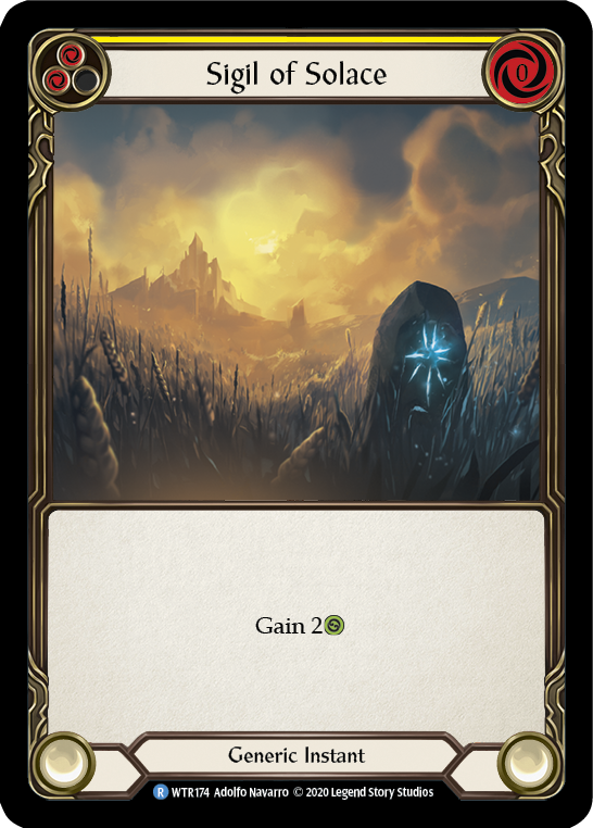 Sigil of Solace (Yellow) [U-WTR174] (Welcome to Rathe Unlimited)  Unlimited Rainbow Foil-1