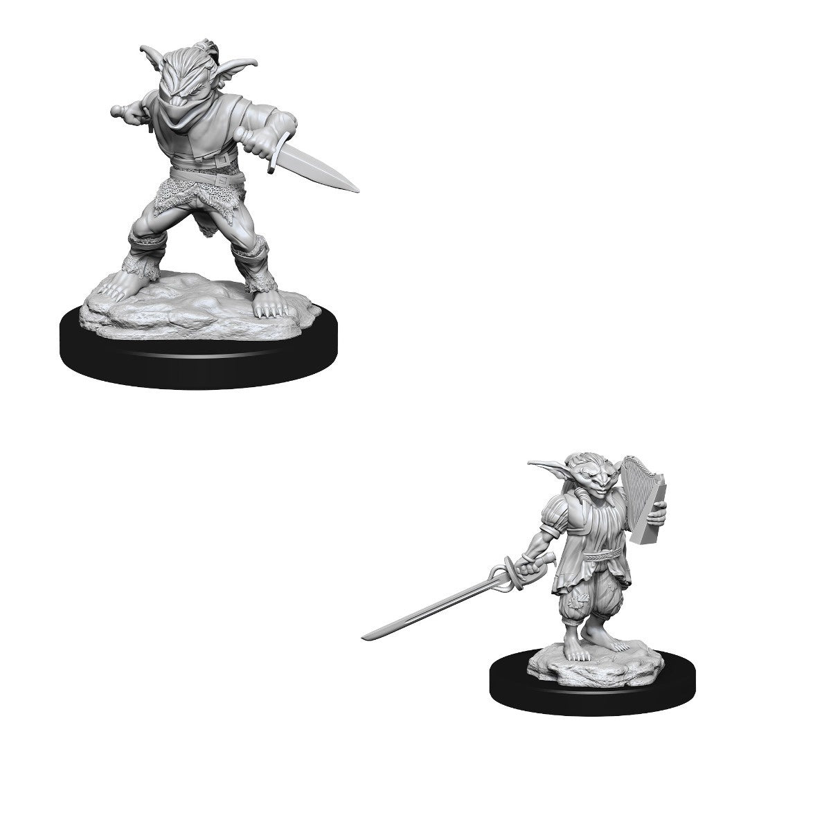 D&D Nolzurs Marvelous Unpainted Miniatures Male Goblin Rogue & Female Goblin Bard-1