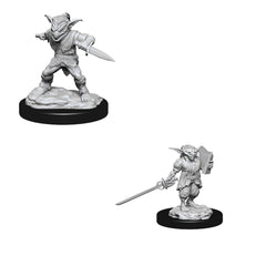 D&D Nolzurs Marvelous Unpainted Miniatures Male Goblin Rogue & Female Goblin Bard-1