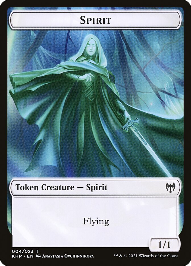 Bird // Spirit Double-Sided Token [Kaldheim Commander Tokens]-2
