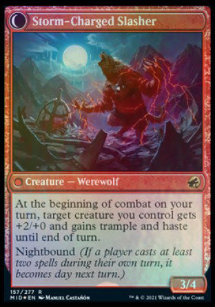 Reckless Stormseeker // Storm-Charged Slasher [Innistrad: Midnight Hunt Prerelease Promos]-2