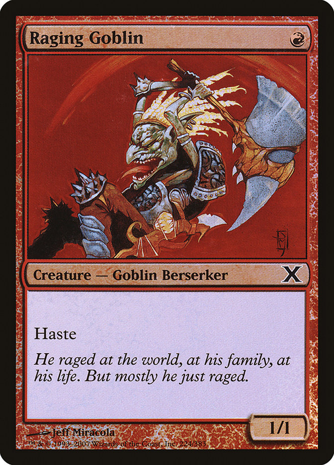 Raging Goblin (Premium Foil) [Tenth Edition]-1