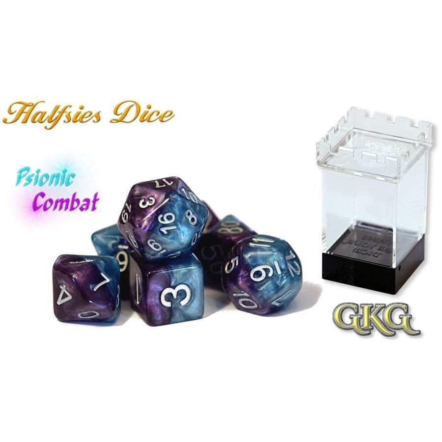 Halfsies Dice Psionic Combat with Upgraded Dice Case-1
