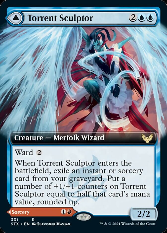 Torrent Sculptor // Flamethrower Sonata (Extended Art) [Strixhaven: School of Mages]-2