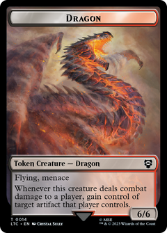Dragon // Wraith Double-Sided Token [The Lord of the Rings: Tales of Middle-Earth Commander Tokens]-1