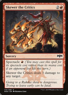 Skewer the Critics [Ravnica Allegiance]-1