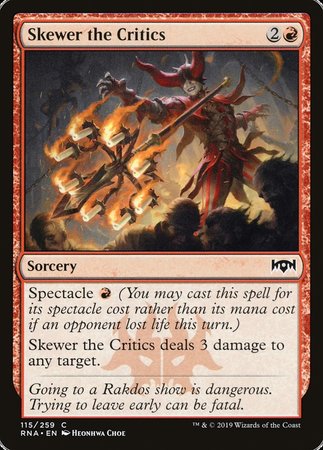 Skewer the Critics [Ravnica Allegiance]-1