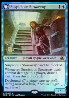Suspicious Stowaway // Seafaring Werewolf [Innistrad: Midnight Hunt Prerelease Promos]-1