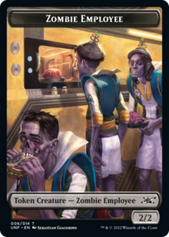 Zombie Employee // Food (010) Double-Sided Token [Unfinity Tokens]-1