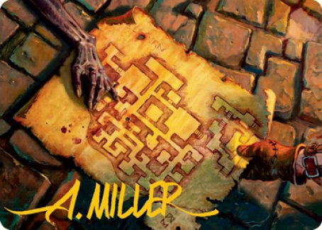 Dungeon Map Art Card (Gold-Stamped Signature) [Dungeons & Dragons: Adventures in the Forgotten Realms Art Series]-1