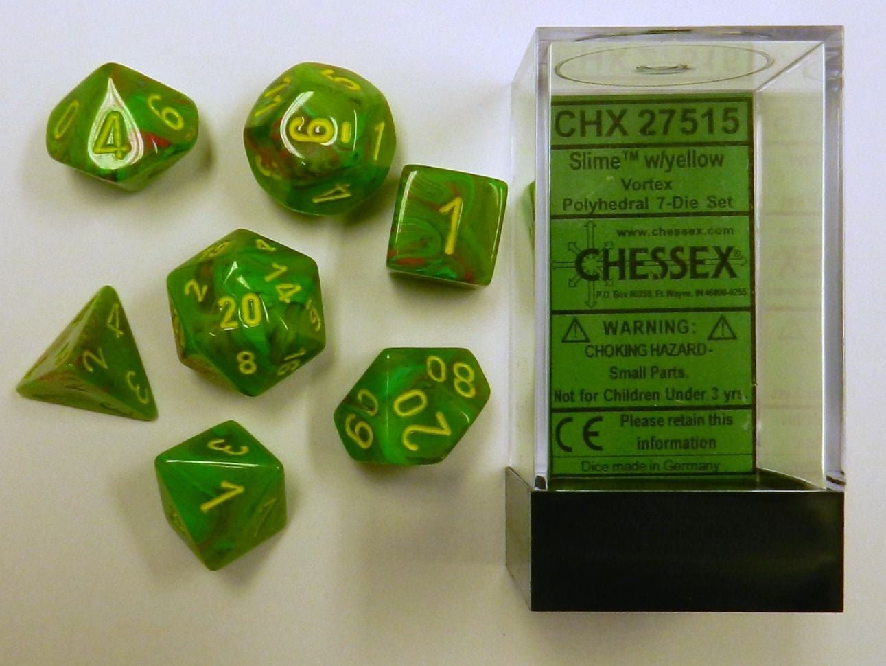CHX 27515 Vortex Slime/Yellow 7-Die Set-1