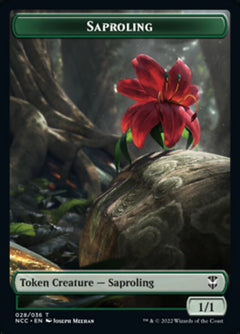 Beast // Saproling Double-Sided Token [Streets of New Capenna Commander Tokens]-2
