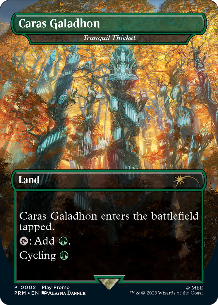 Tranquil Thicket - Caras Galadhon (Borderless) [Wizards Play Network 2023]-1