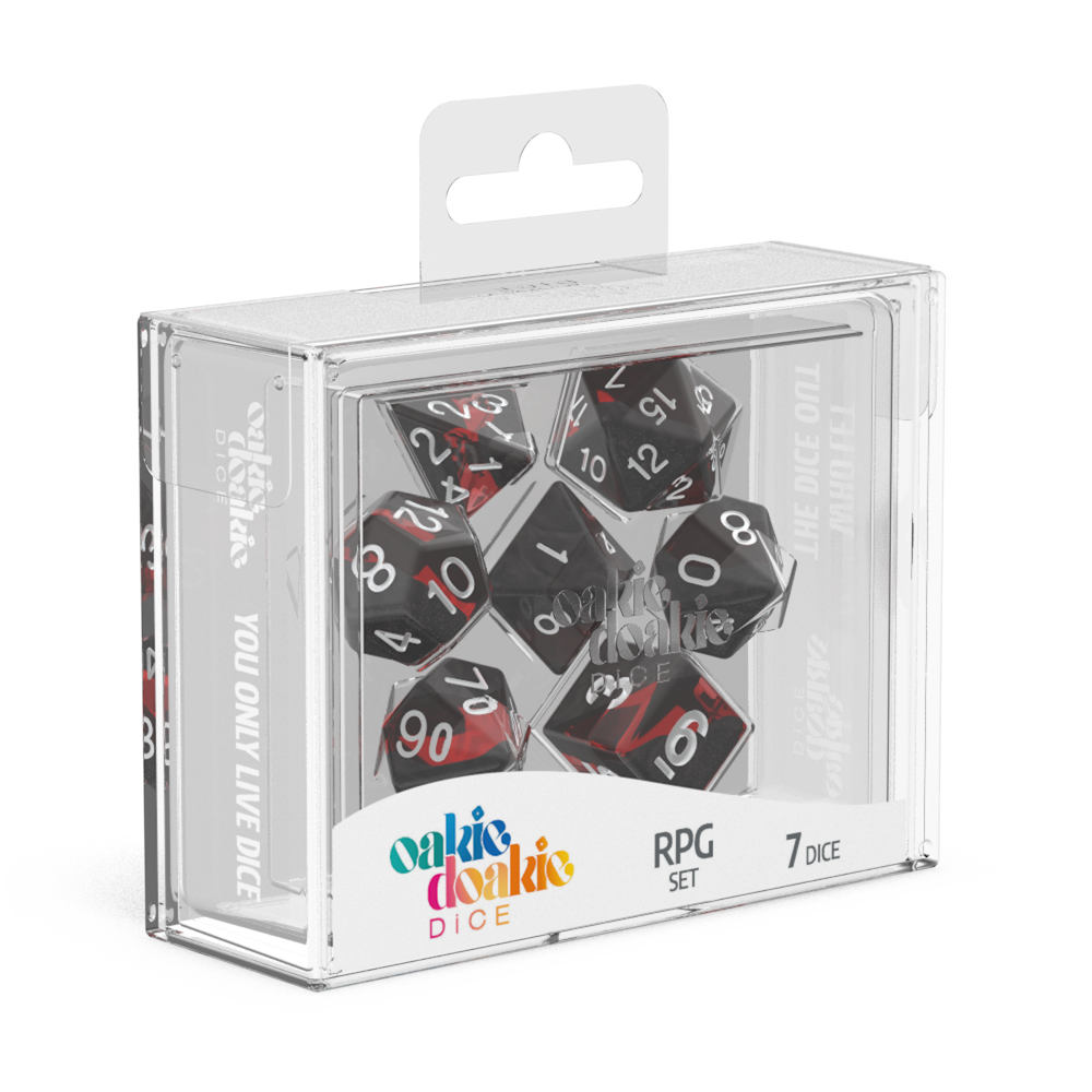 Oakie Doakie Dice RPG Set Enclave - Ruby (7)-1