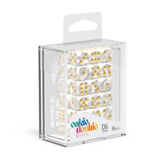 Oakie Doakie Dice D6 12 mm Marble - White (36)-1
