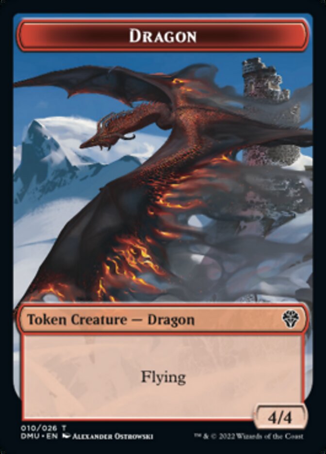 Saproling // Dragon Double-Sided Token [Dominaria United Tokens]-2