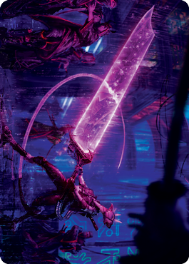 Enormous Energy Blade Art Card [Kamigawa: Neon Dynasty Art Series]-1