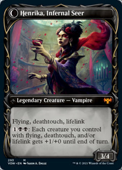 Henrika Domnathi // Henrika, Infernal Seer (Showcase Fang Frame) [Innistrad: Crimson Vow]-2