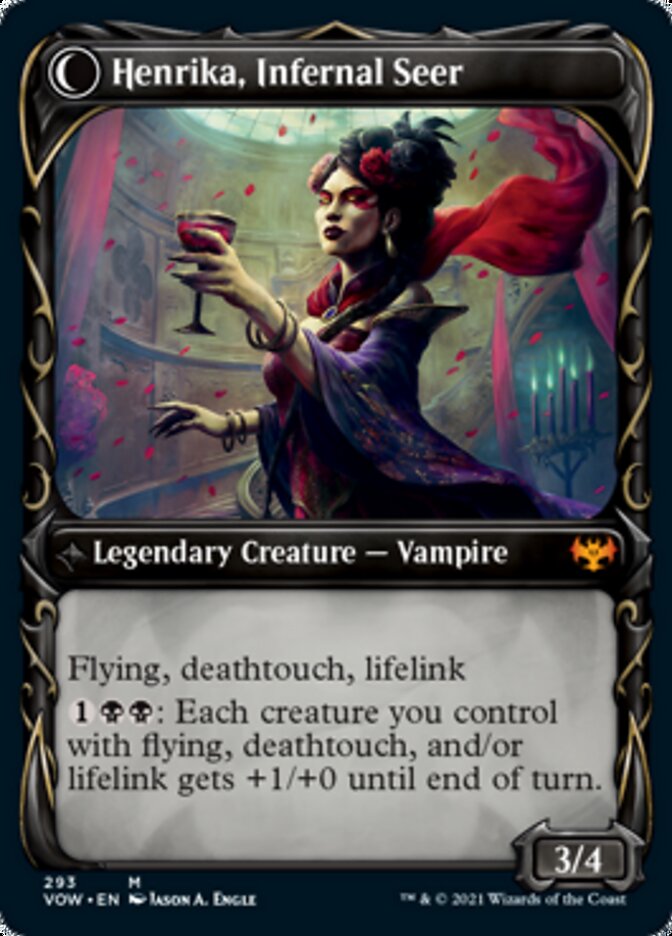 Henrika Domnathi // Henrika, Infernal Seer (Showcase Fang Frame) [Innistrad: Crimson Vow]-2