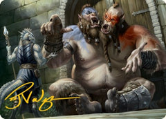 Ettin Art Card (Gold-Stamped Signature) [Dungeons & Dragons: Adventures in the Forgotten Realms Art Series]-1