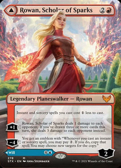 Rowan, Scholar of Sparks // Will, Scholar of Frost (Borderless) [Strixhaven: School of Mages]-1