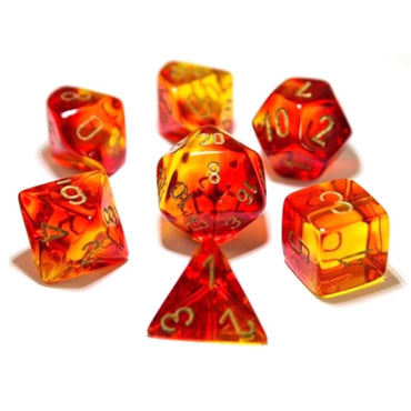 30024 Gemini Polyhedral Red-Yellow/gold 7-Die Set