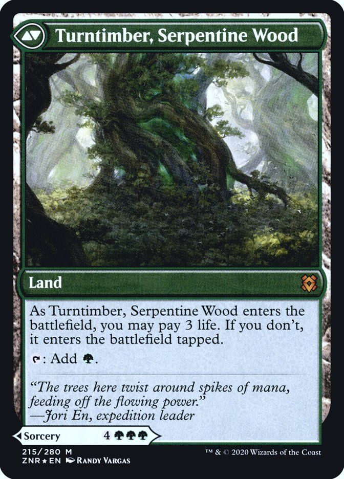 Turntimber Symbiosis // Turntimber, Serpentine Wood [Zendikar Rising Prerelease Promos]-2