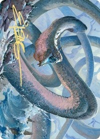 Koma, Cosmos Serpent 1 Art Card (Gold-Stamped Signature) [Kaldheim Art Series]-1