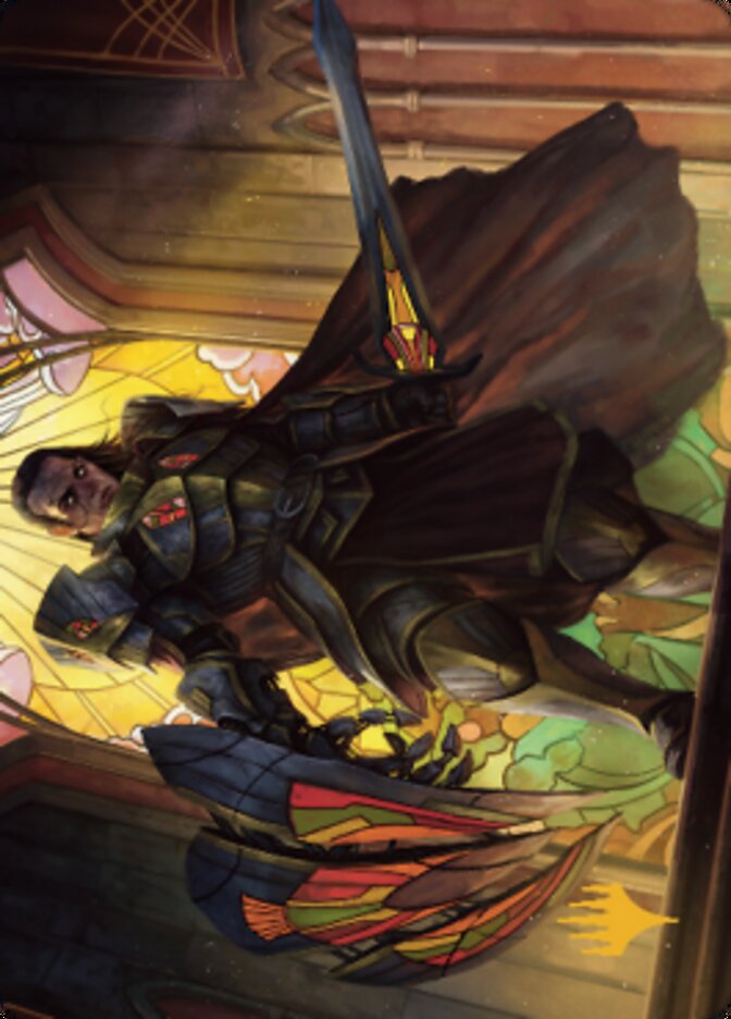 Benalish Sleeper Art Card (Gold-Stamped Signature) [Dominaria United Art Series]-1