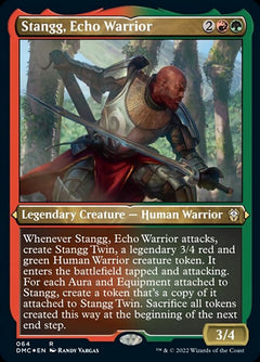 Stangg, Echo Warrior (Foil Etched) [Dominaria United Commander]-1