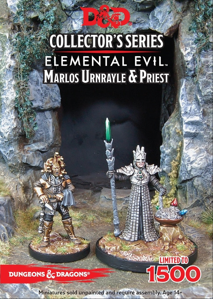 D&D Collectors Series Miniatures Elemental Evil Marlos Urnrayle & Earth Priest (2 Figs)-1