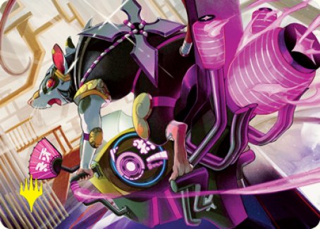 Nashi, Moon Sage's Scion Art Card (Gold-Stamped Signature) [Kamigawa: Neon Dynasty Art Series]-1