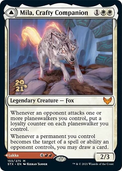 Mila, Crafty Companion // Lukka, Wayward Bonder [Strixhaven: School of Mages Prerelease Promos]-1