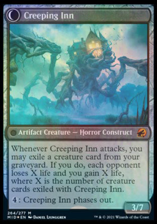 Hostile Hostel // Creeping Inn [Innistrad: Midnight Hunt Prerelease Promos]-2