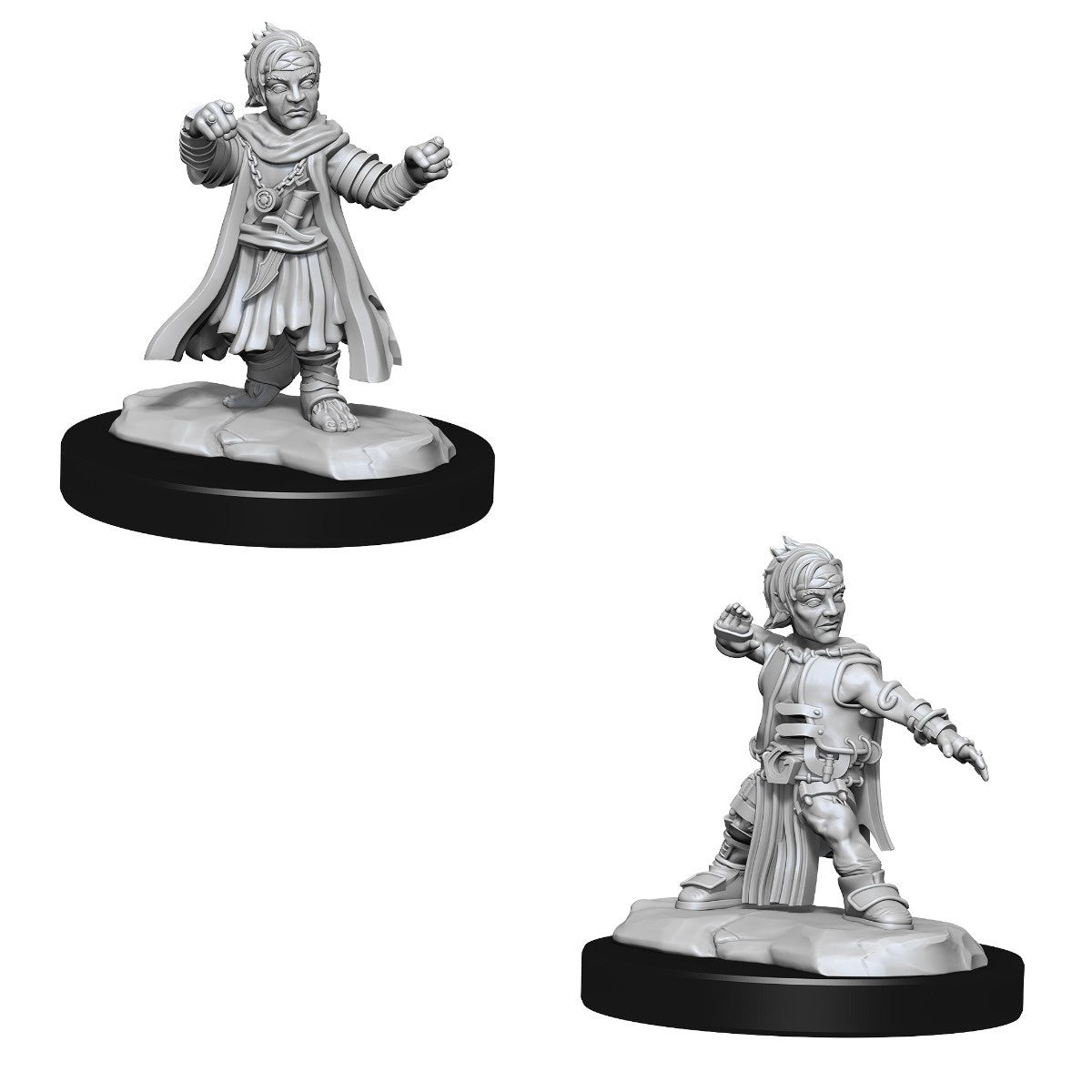 Pathfinder Deep Cuts Unpainted Miniatures Halfing Monk Male-1