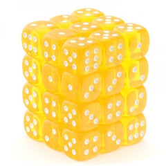 CHX 23802 Translucent 12mm d6 Yellow/White Block (36)-1