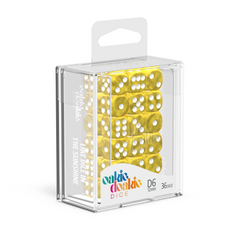 Oakie Doakie Dice D6 12 mm Marble - Yellow (36)-1