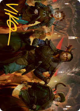 Candlelit Cavalry Art Card (Gold-Stamped Signature) [Innistrad: Midnight Hunt Art Series]-1