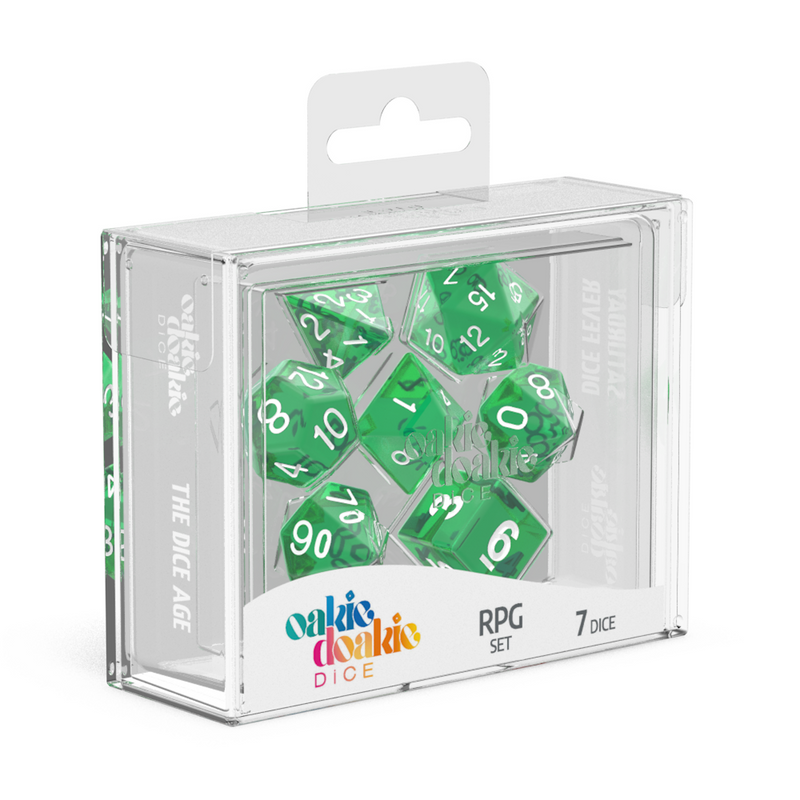 Oakie Doakie Dice RPG Set Translucent - Green (7)-1