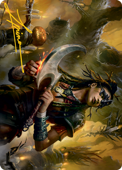 Harvesttide Sentry Art Card (Gold-Stamped Signature) [Innistrad: Midnight Hunt Art Series]-1