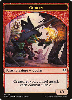 Goblin // Zombie Double-Sided Token [Commander 2016 Tokens]-1