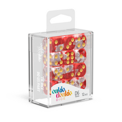 Oakie Doakie Dice D6 16 mm GemiDice - Red Sky (12)-1