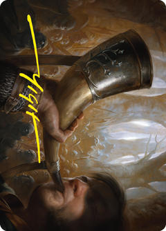 Horn of Gondor Art Card (Gold-Stamped Signature) [The Lord of the Rings: Tales of Middle-earth Art Series]-1