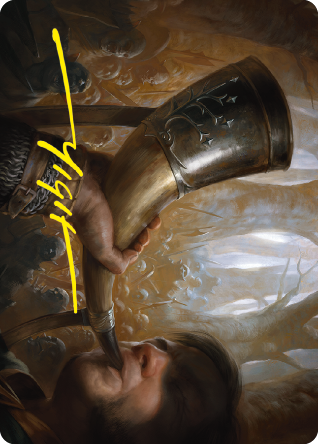 Horn of Gondor Art Card (Gold-Stamped Signature) [The Lord of the Rings: Tales of Middle-earth Art Series]-1