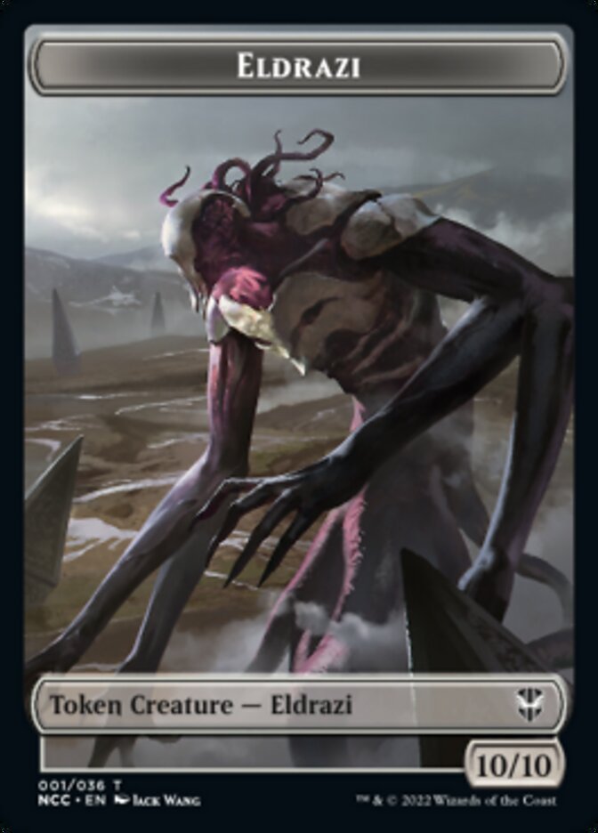 Eldrazi // Human Soldier Double-Sided Token [Streets of New Capenna Commander Tokens]-1