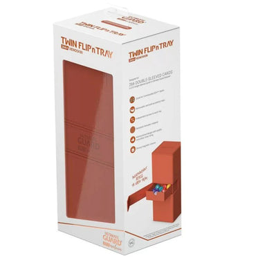 Ultimate Guard Twin Flip'n'Tray Deck Case 266+ Xenoskin 2022 Exclusive Pastel Orange Deck Box