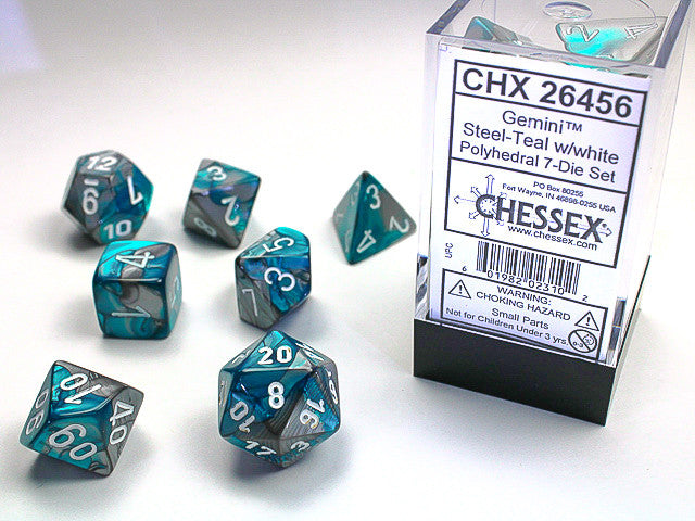CHX 26456 Gemini Steel Teal/White 7-Die Set-1