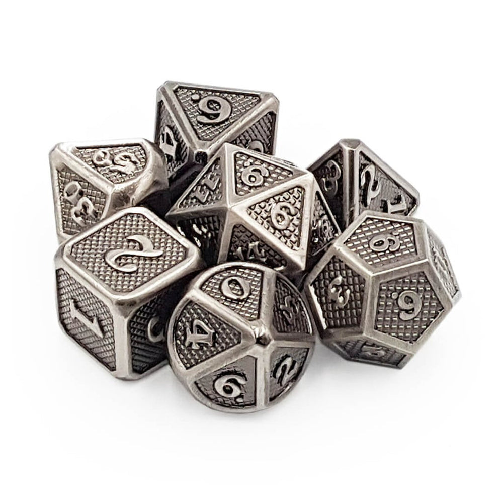 Metal Dice - Dragonscale Silver